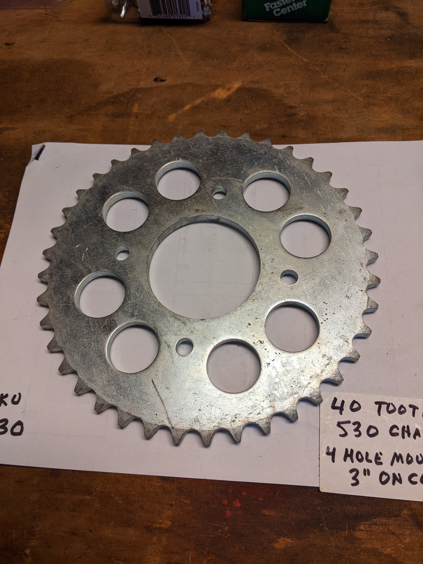 1970 Honda  SL 350K1  Rear Motorcycle Sprocket 40 tooth, 530 chain Honda part 41201-340-000   sku 7530