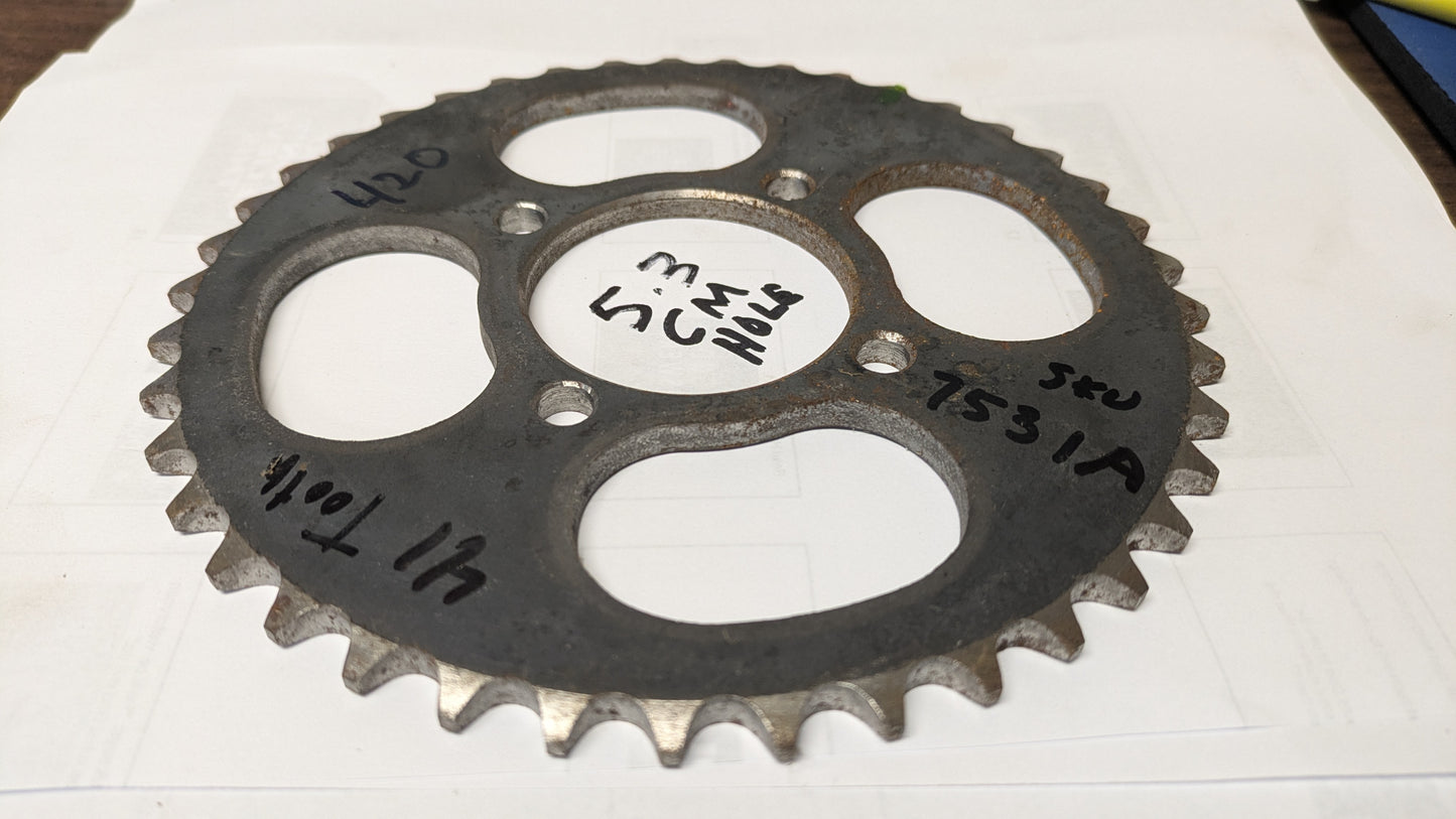 Rear sprocket Honda XL70 SL70 KX60 KDX80 7531A my sku 7531A