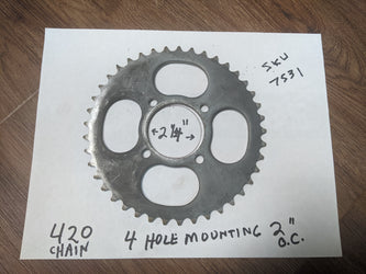 Motorcycle Sprocket rear420 chain 41 tooth fits  Honda SS50 K1 1978, C50 C50E  75-80, Honda ST50 1971 420 chain 41T
