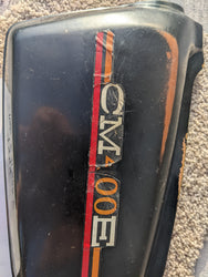 Honda CM400E Left Black Sidecover Honda 83740-447A sku 4544