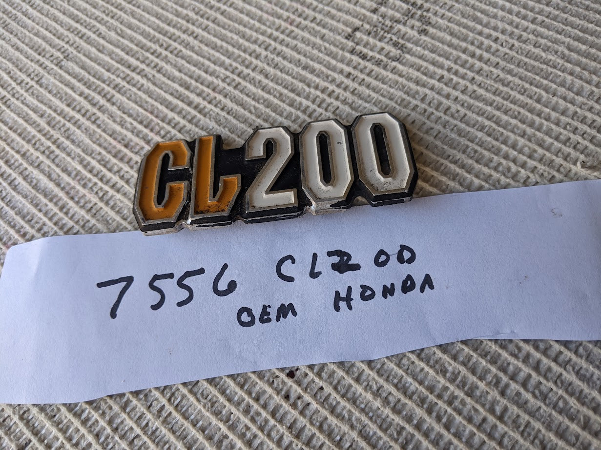 Honda CL200 Sidecover badge sku 7556