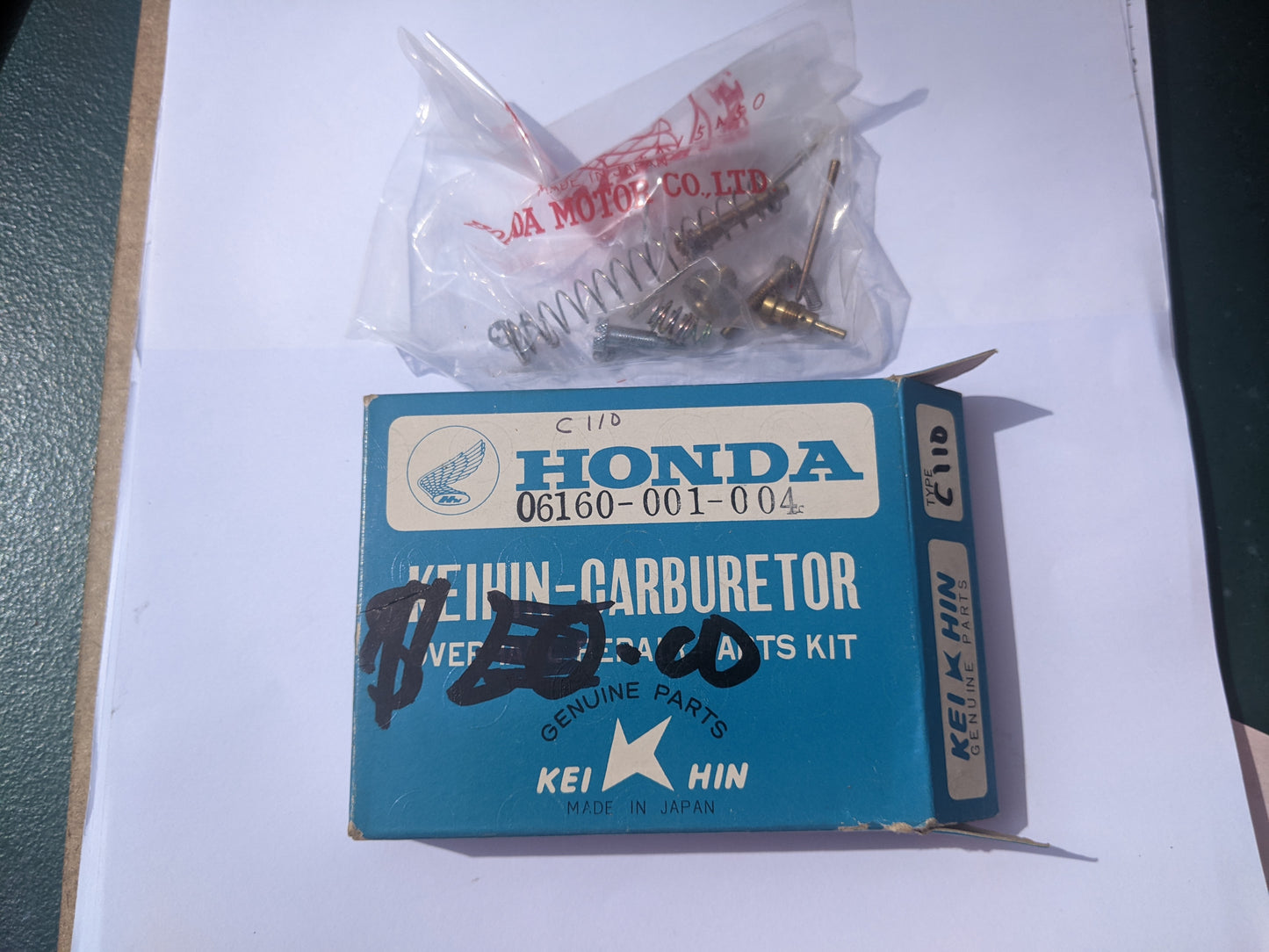 Honda  C110 Sport 50 OEM Carburetor rebuild Honda part 06160-001-004 sku 7558