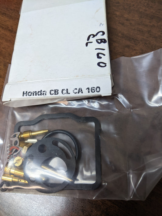 Honda CB160, CL160, CA160 Carburetor Rebuild Kit sku 7562