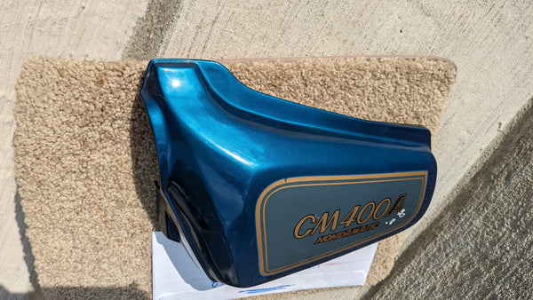 Honda CM400 A Candy Sword blue Left sidecover 83740-447A sku  7725