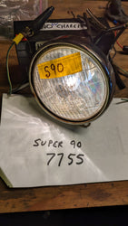 Honda Super 90 OEM Headlight, Headlight Shell C-5H ,with chrome/Ring  sku 7755
