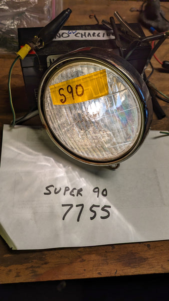 Honda Super 90 OEM Headlight, Headlight Shell C-5H ,with chrome/Ring  sku 7755