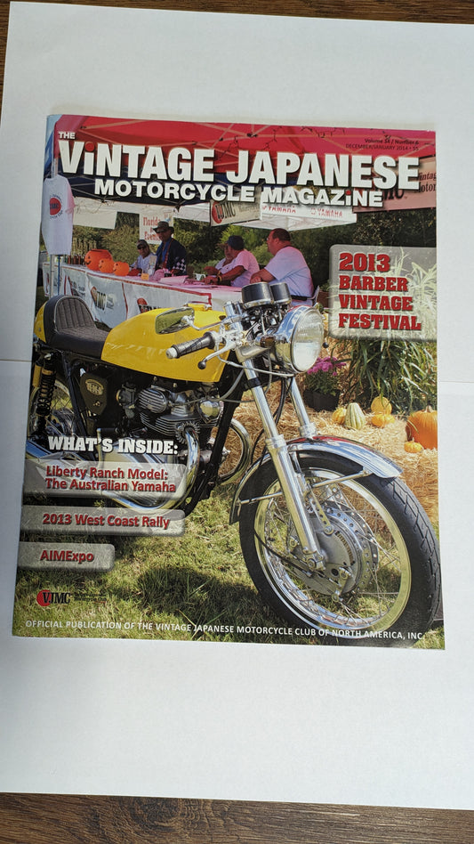 VJMC Magazine Barber 2013 Event, December 2014 Honda Heaven, Wheels Through Time my sku 7773  Free shipping to USA 48 states