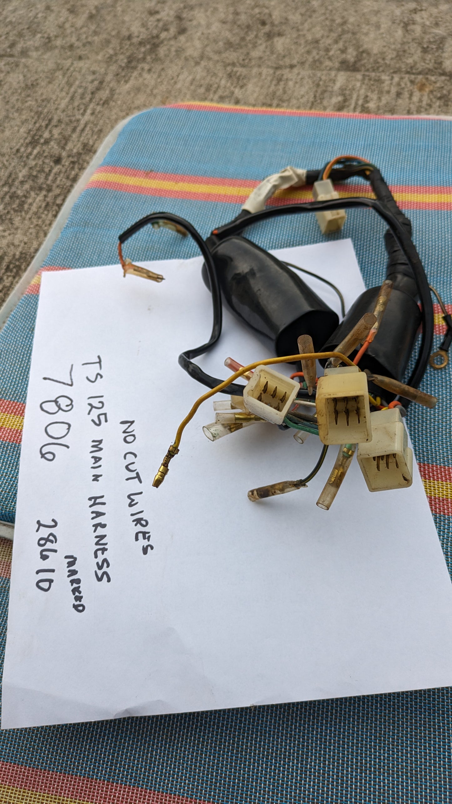 Suzuki TS125 TC125 wiring harness complete sku 7806