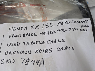 Honda XR185 OEM Cable Assortment Honda 45450-446-770   sku 7844A