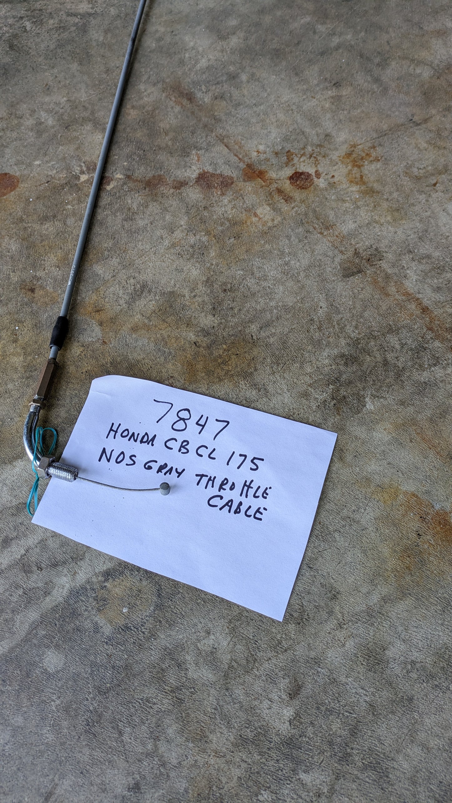 Honda CB CL175 Throttle Cable OEM Gray sku 7847