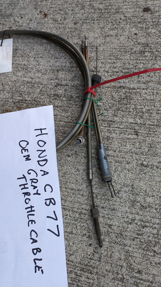 Honda CB77 CB72 Gray OEM Dual throttle Cable  sku 7859