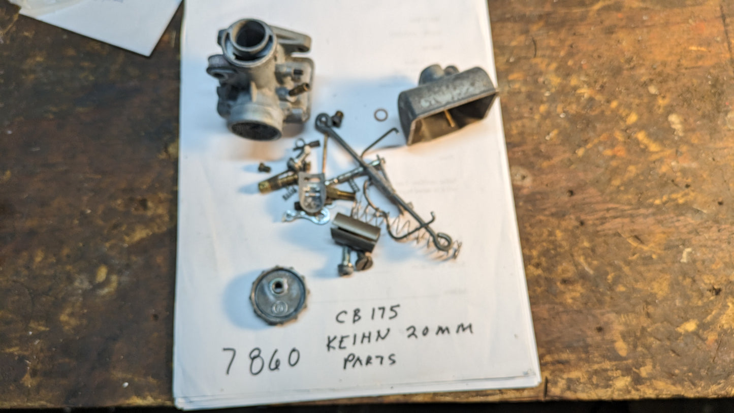 Honda CB175 20 mm Keihin Carburetor Parts sku 7860