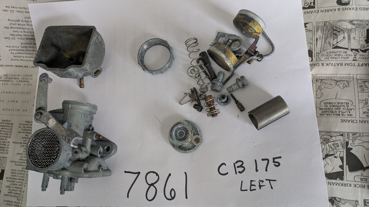 Honda CB175 Left Carburetor Parts only sku 7861