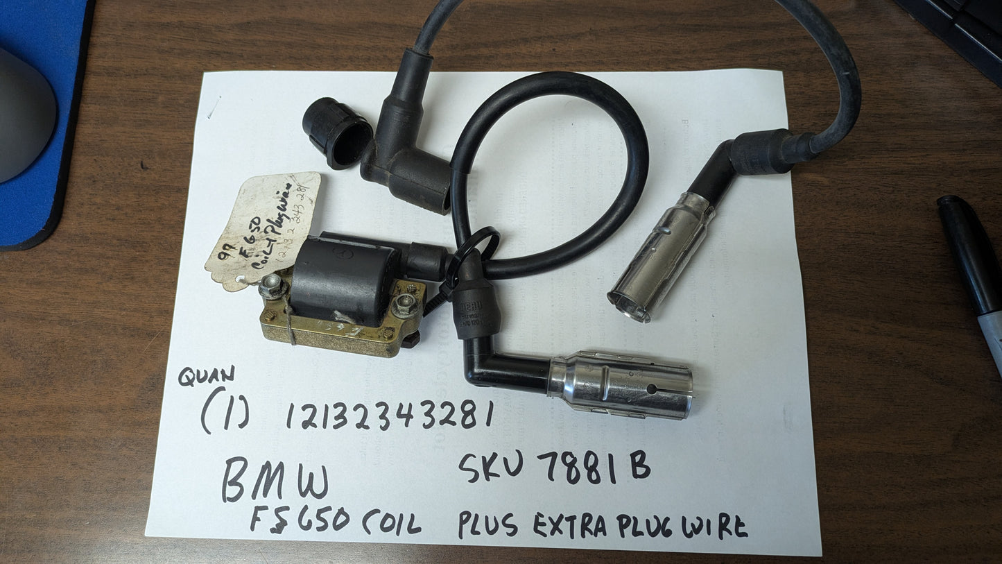 BMW F650 Ignition coil  BMW 12132343281 sku 7881 B