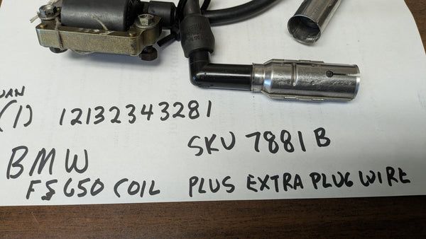 BMW F650 Ignition coil  BMW 12132343281 sku 7881 B