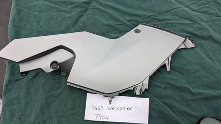 2006 BMW K1200GT Black Left Mid Under Seat Fairing Plastic OEM NOS Frame Cover part 4663768502305 sku 7904