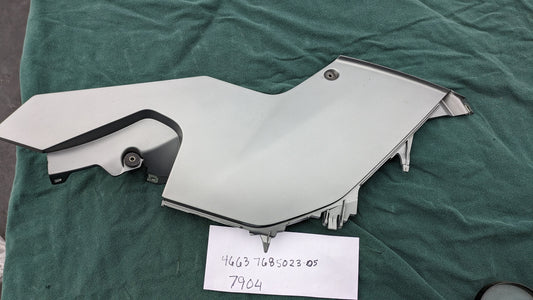 2006 BMW K1200GT Black Left Mid Under Seat Fairing Plastic OEM NOS Frame Cover part 4663768502305 sku 7904