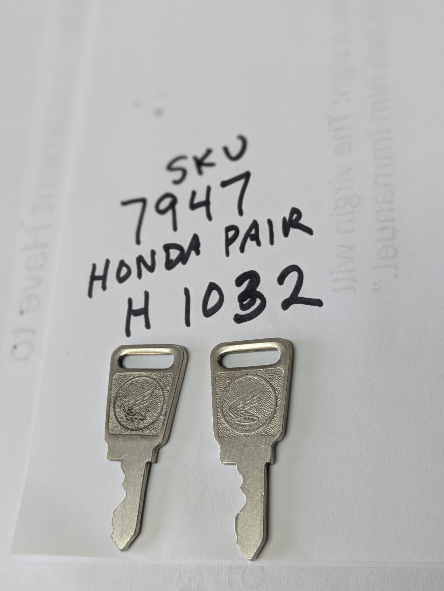 Honda Motorcycle Key Pair H1032 sku 7947