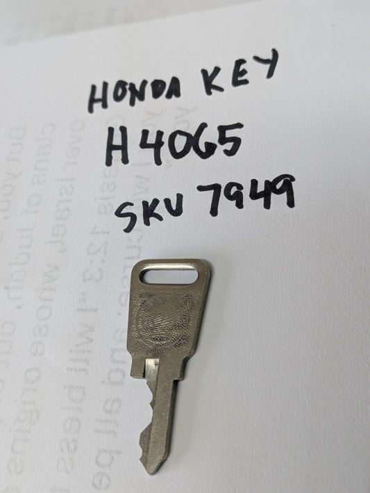 Honda Motorcycle Key H4065  my sku 7949