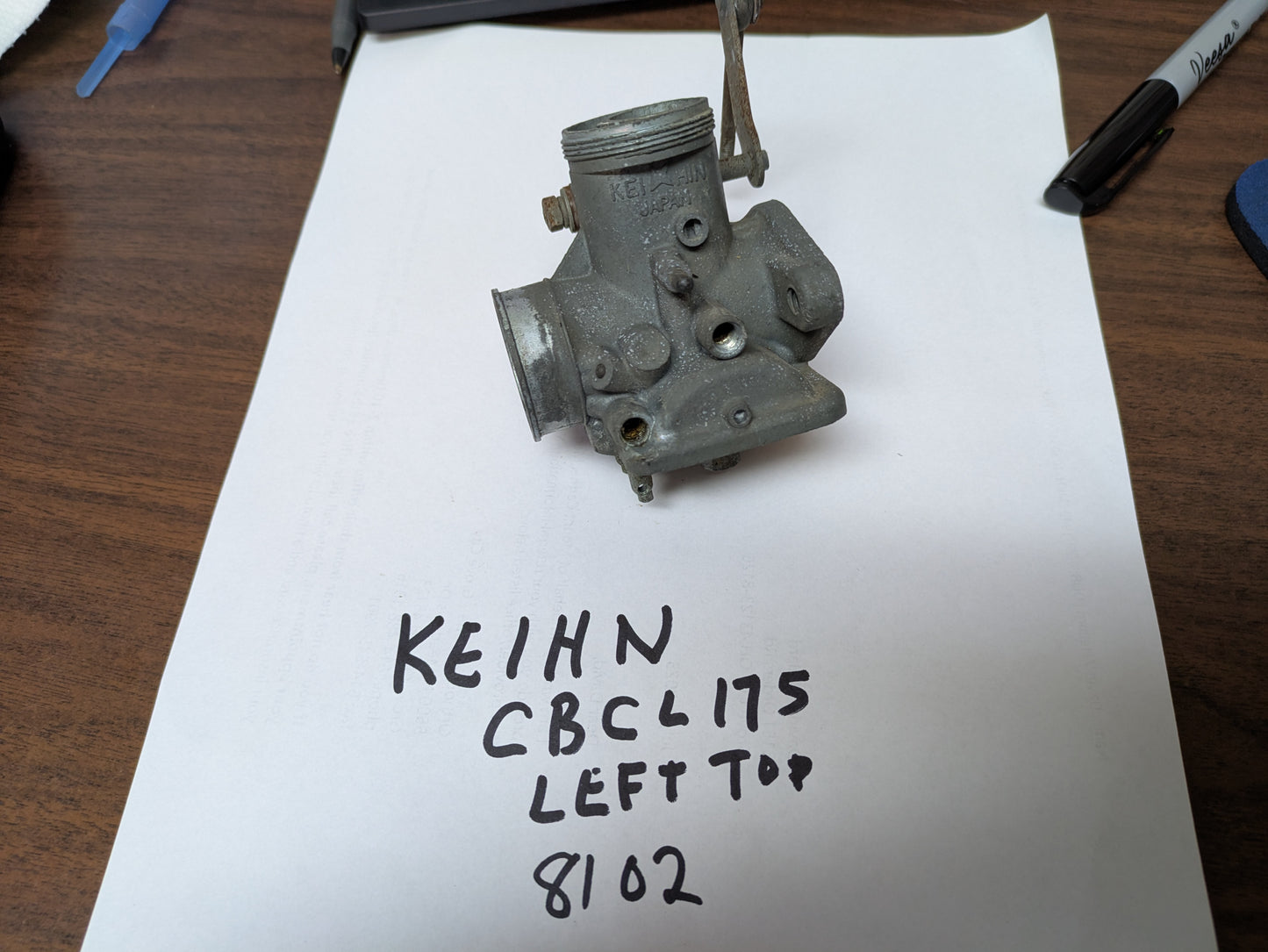 Honda CB CL175 upper carb body  sku 8102