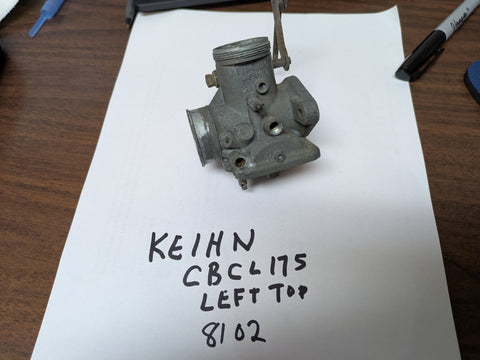 Honda CB CL175 upper carb body  sku 8102