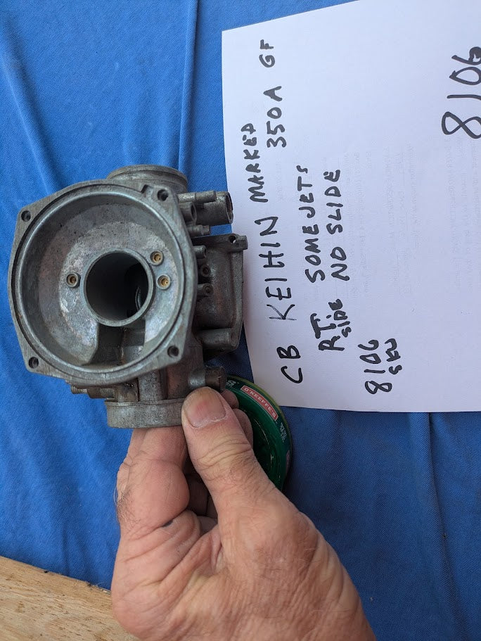 Keihin CB350 Carburetor top right side OEM   my sku 8106