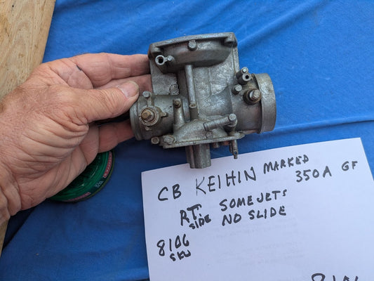 Keihin CB350 Carburetor top right side OEM   my sku 8106