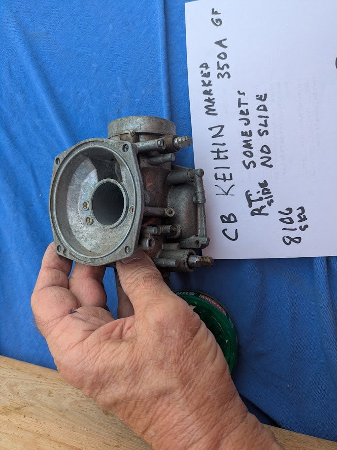 Keihin CB350 Carburetor top right side OEM   my sku 8106