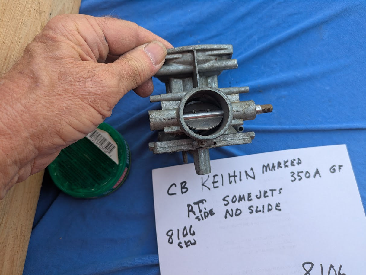 Keihin CB350 Carburetor top right side OEM   my sku 8106