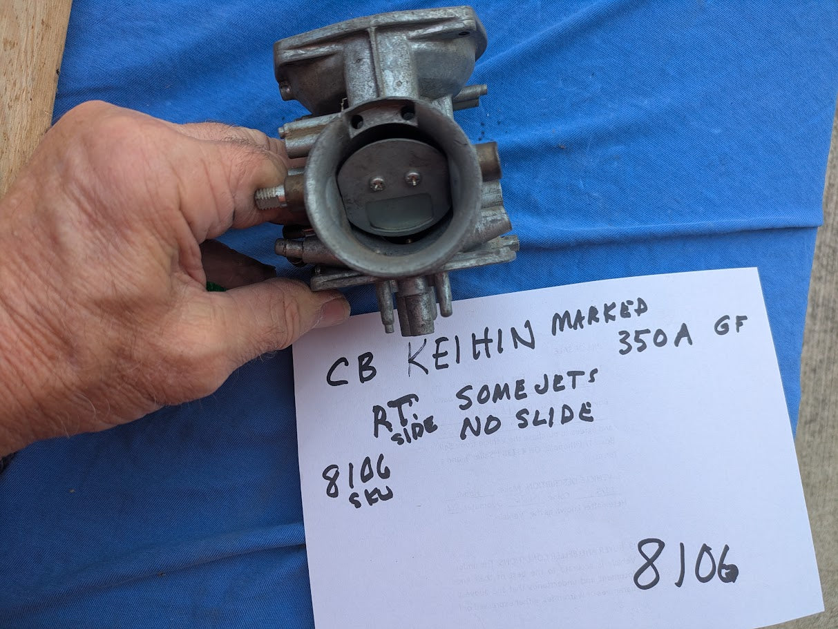 Keihin CB350 Carburetor top right side OEM   my sku 8106