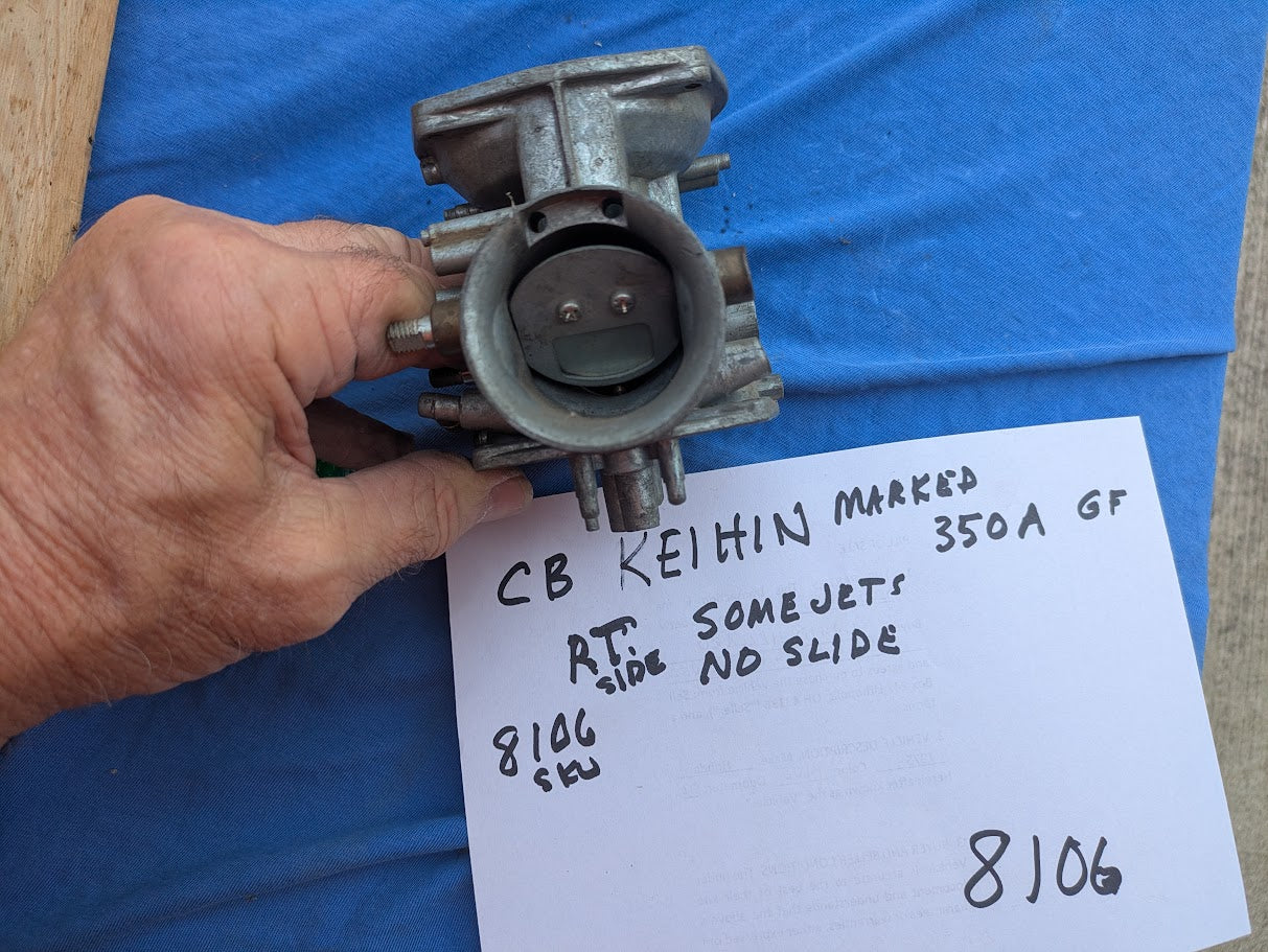 Keihin CB350 Carburetor top right side OEM   my sku 8106