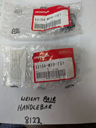 Honda Handlebar Weight Pair Honda 53104-MIY9-751 my sku 8122