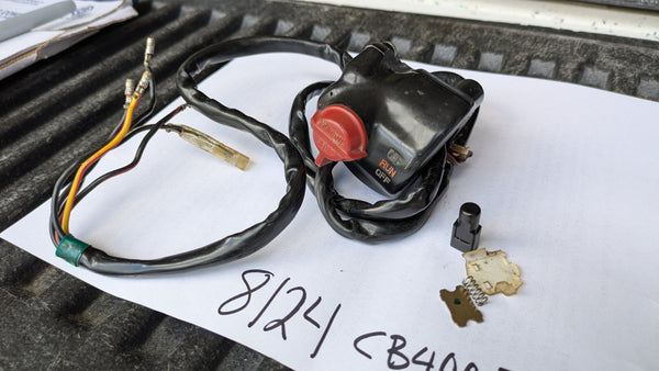 Honda CB400F OEM front right switch for parts only sku 8124