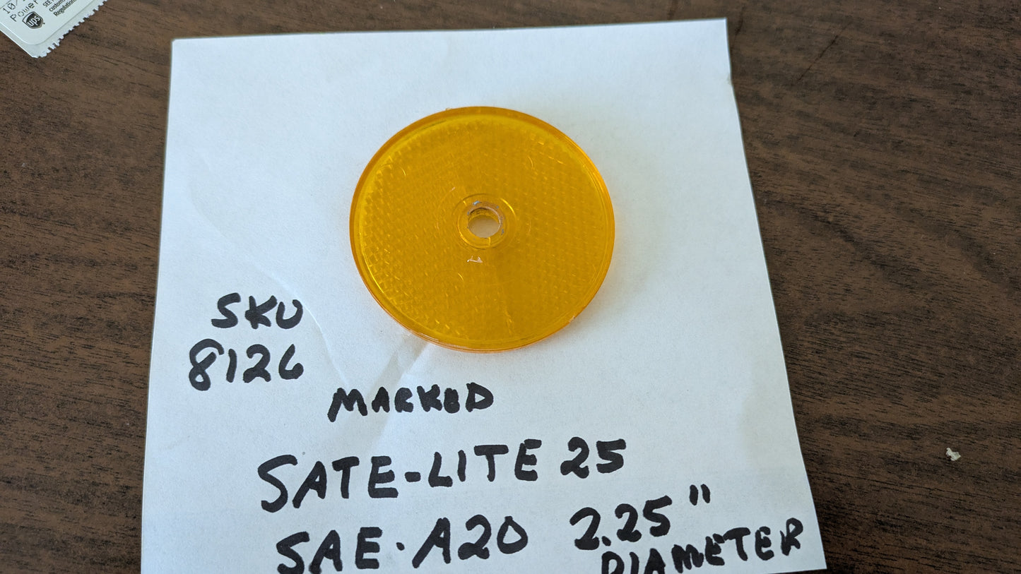 Honda Suzuki Kawasaki Yamaha marked SATE-LITE 25 reflector  SAE-A20  Reflector    sku r8126