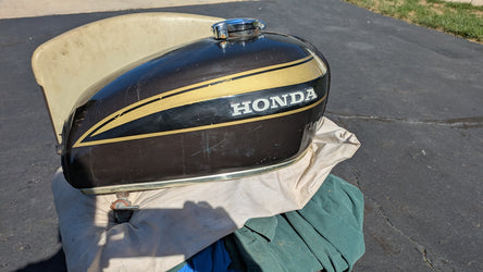 Honda CB450K5 OEM Gas Tank Candy Garnet Brown sku 8127