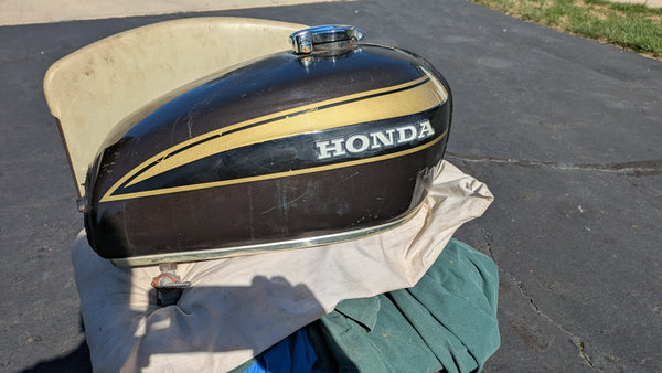 Honda CB450K5 OEM Gas Tank Candy Garnet Brown sku 8127