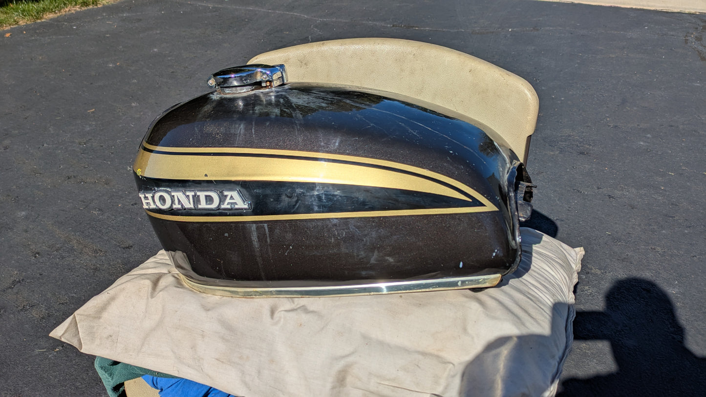 Honda CB450K5 OEM Gas Tank Candy Garnet Brown sku 8127