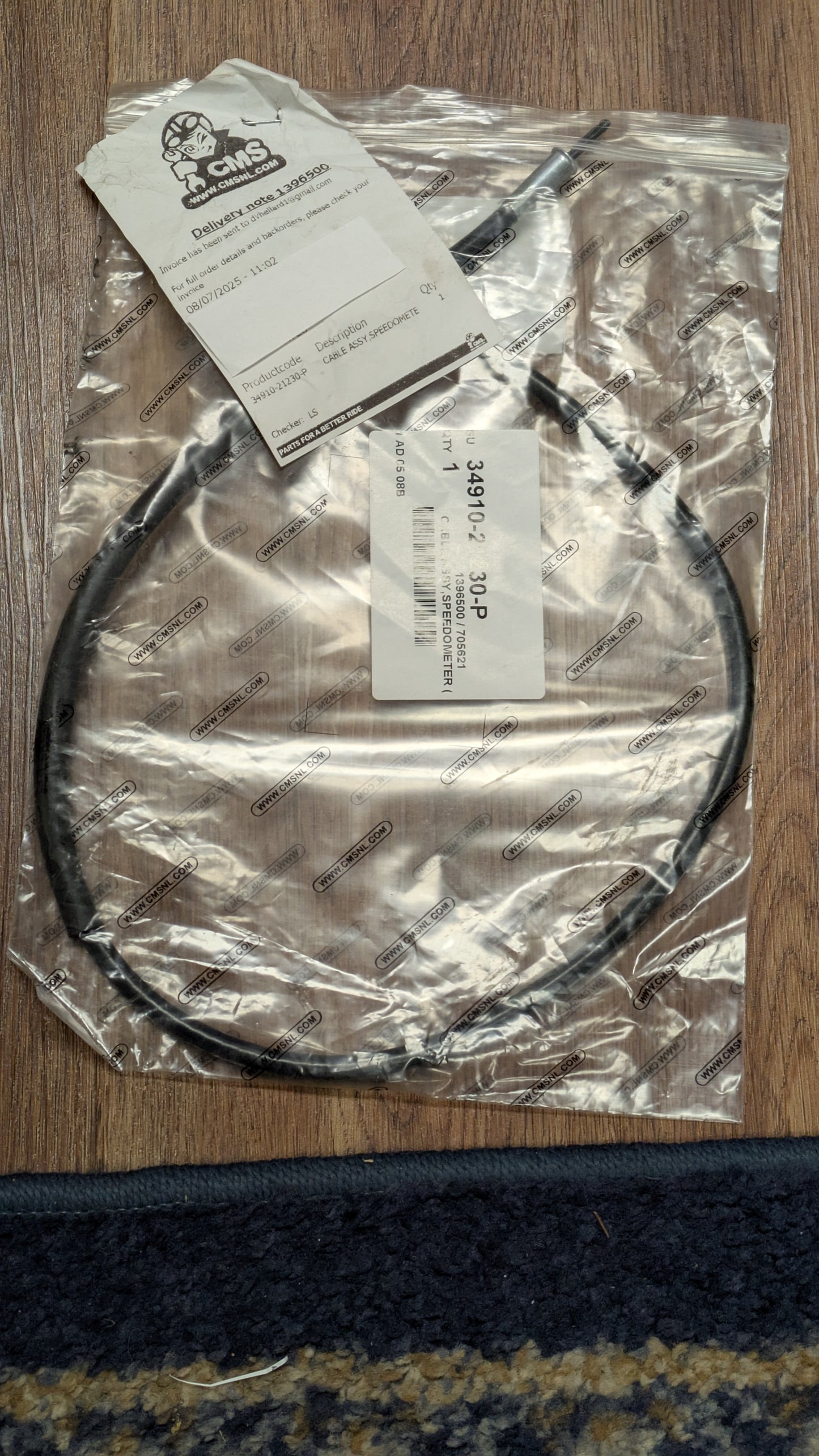 Suzuki TS 125 1971-1972 CABLE ASSY,SPEEDOMETER (NON O.E. ALTERNATIVE) 34910-21230-P sku 8128