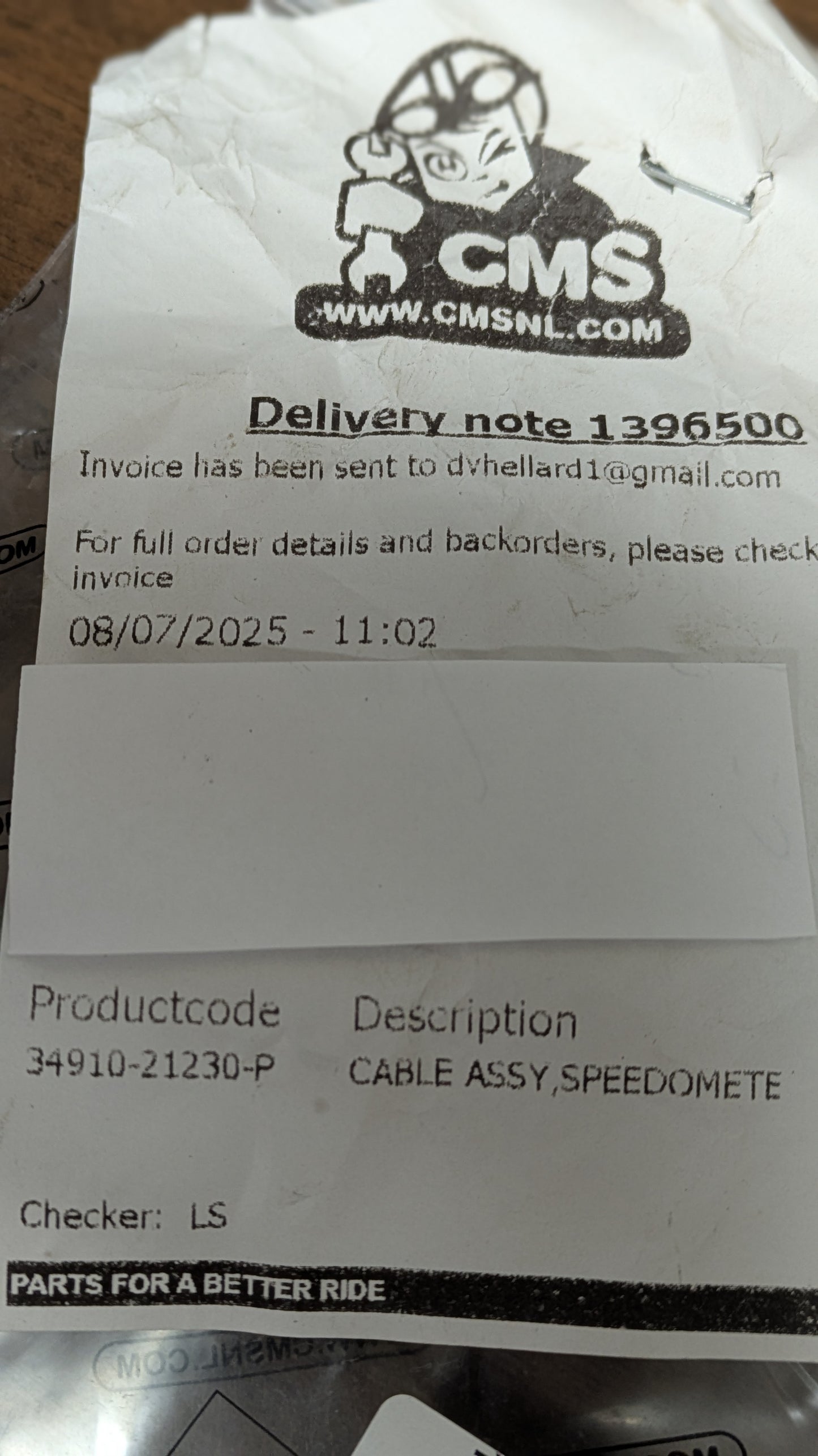 Suzuki TS 125 1971-1972 CABLE ASSY,SPEEDOMETER (NON O.E. ALTERNATIVE) 34910-21230-P sku 8128