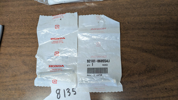 HONDA OEM HEX BOLTS (6X55)| 92101-06055-4J  In factory pack Quantity 2  sku 8135