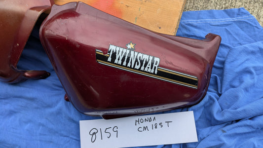 Honda CM185T 1978 Sidecover pair Candy Presto Red  Will fit CM200T also my sku 8159