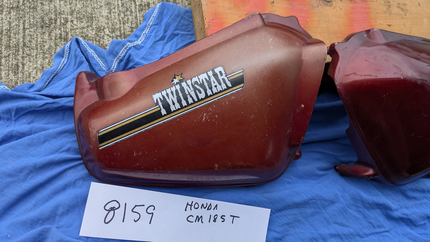 Honda CM185T 1978 Sidecover pair Candy Presto Red  Will fit CM200T also my sku 8159