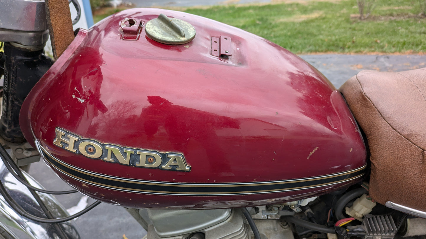 Honda CM185T Gas Tank Candy Anteres Red  sku 8162