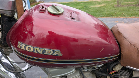 Honda CM185T Gas Tank Candy Anteres Red  sku 8162