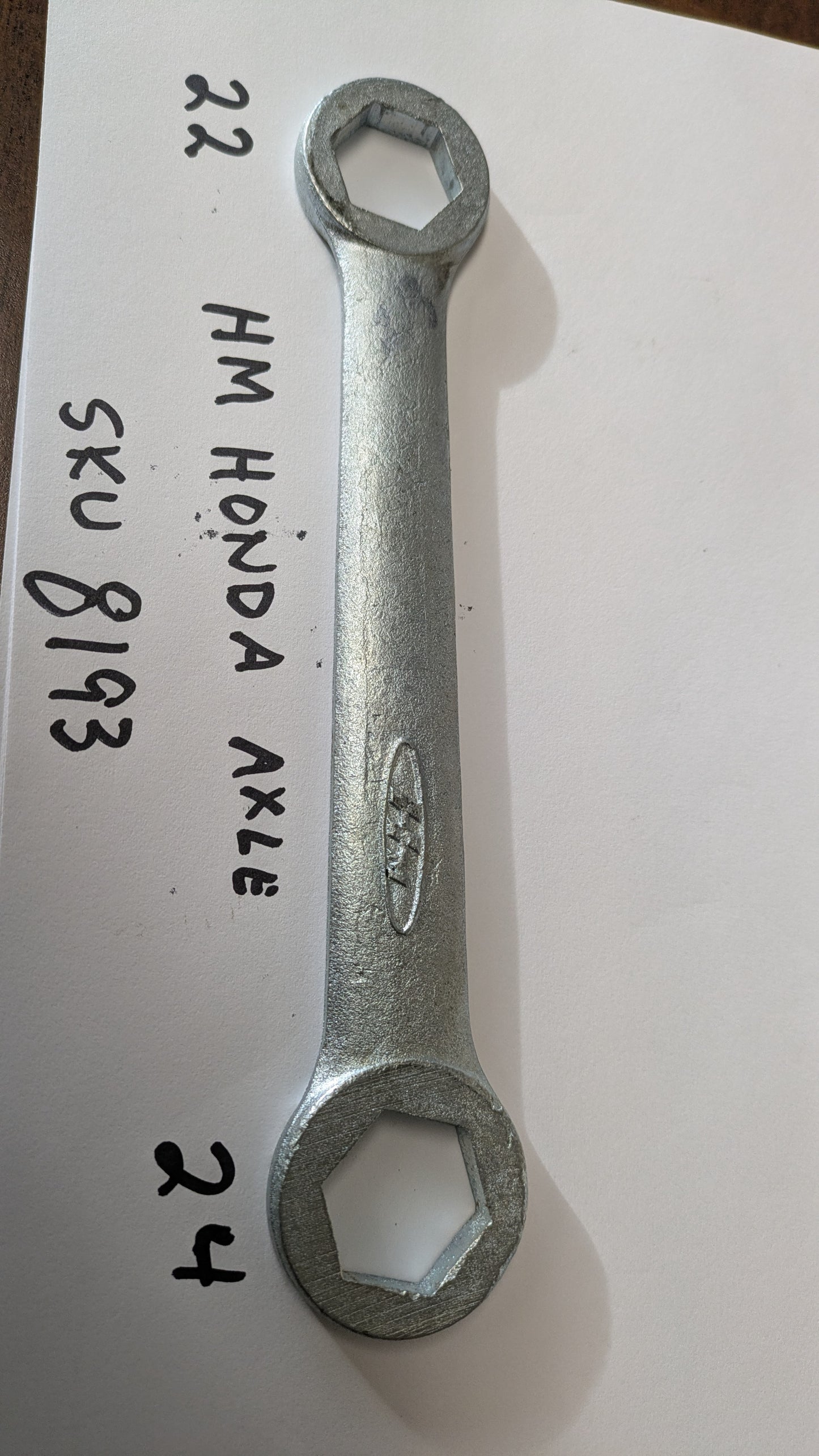 Honda branded motorcycle box end axle wrench 22mm 24mm   my sku 8193