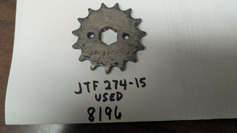 JTF274-15 sprocket  15 used  all 3mm oc mounting sku 8196
