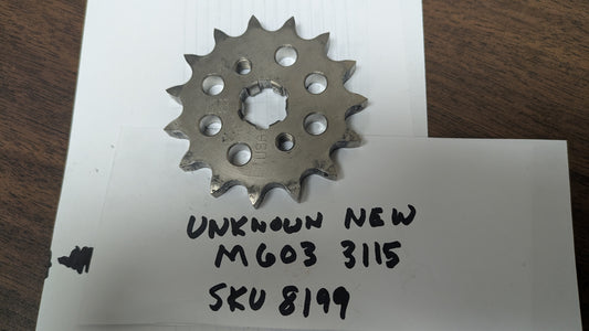 Unknown High Quality Marked M603 3115 USA 15 tooth countersprocket sku 8199