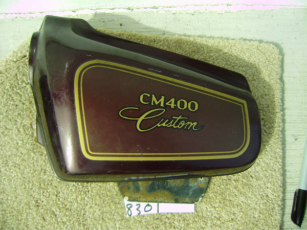Honda CM 400 Custom  OEM Left Side Cover brown   83740-447A sku 8301
