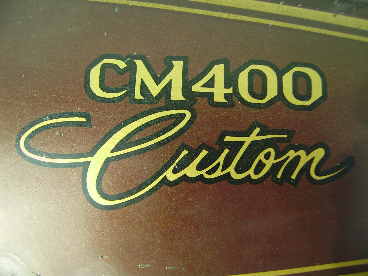 Honda CM 400 Custom  OEM Left Side Cover brown   83740-447A sku 8301