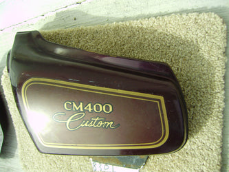Honda CM 400 Custom  OEM Left Side Cover brown   83740-447A sku 8301